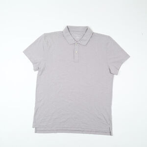 The Men's Store Cotton Slub Polo Shirt Grey Size L